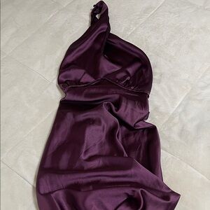 Elegant Purple Satin Dress